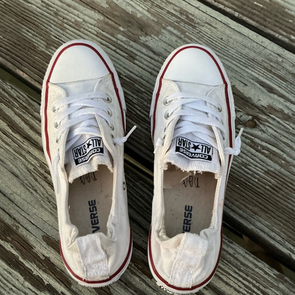 Converse Chuck Taylor Womens Shoreline Size 7.5 Sneaker Low White Slip On - Picture 5 of 10